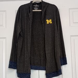 University of Michigan Women's Lightweight Hooded Cardigan XXL